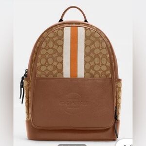 Coach Tan and Orange Men's Backpack